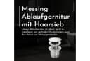 Bürstenking Ablaufgarnitur Push-Open mit Haarsieb Chrom Bild 1