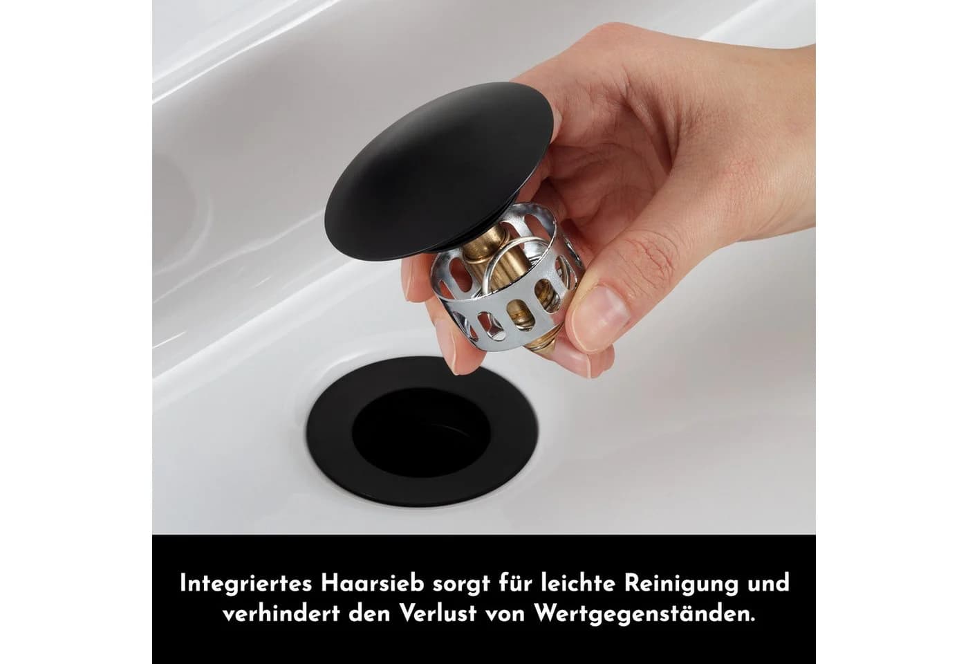 Bürstenking Ablaufgarnitur Push-Open mit Haarsieb - Bild 3