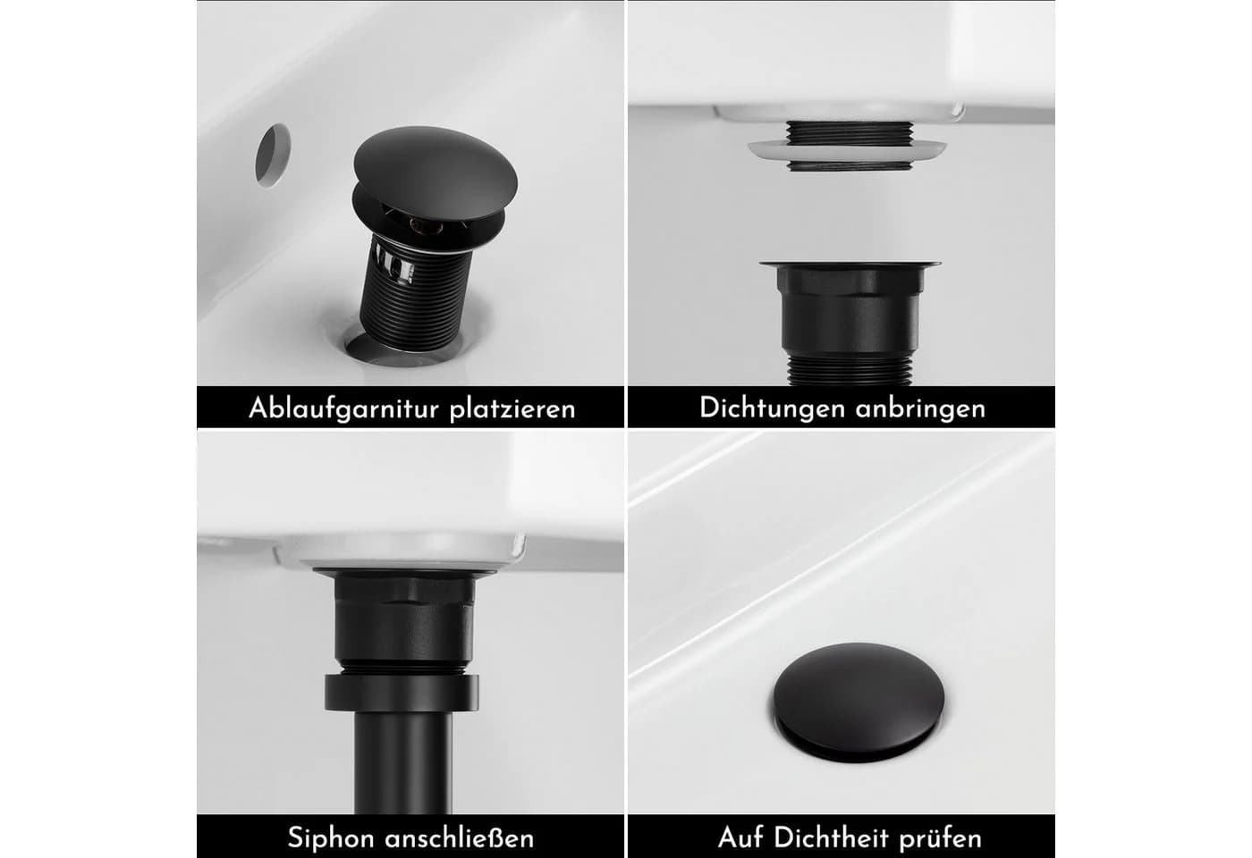 Bürstenking Ablaufgarnitur Push-Open mit Haarsieb - Bild 5
