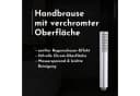 Bürstenking Handbrause Stabbrause Chrom - Wassersparend mit Silikondüsen Bild 1