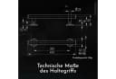 Bürstenking Haltegriff 400 mm Chrom massiv Messing Bild 5