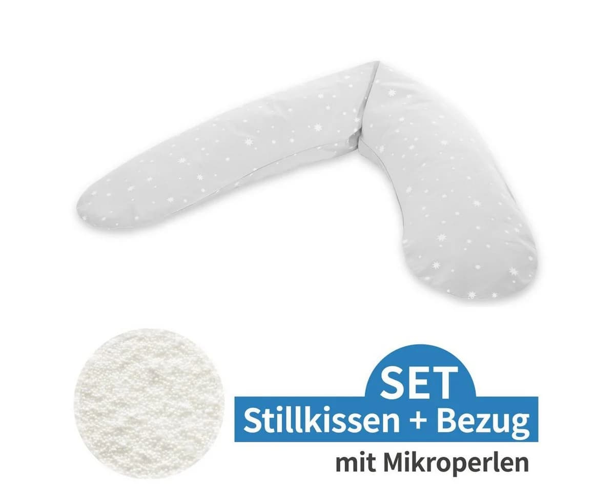 Theraline Stillkissen Dodo Mikroperlen-Füllung Grau 170 cm - Bild 2