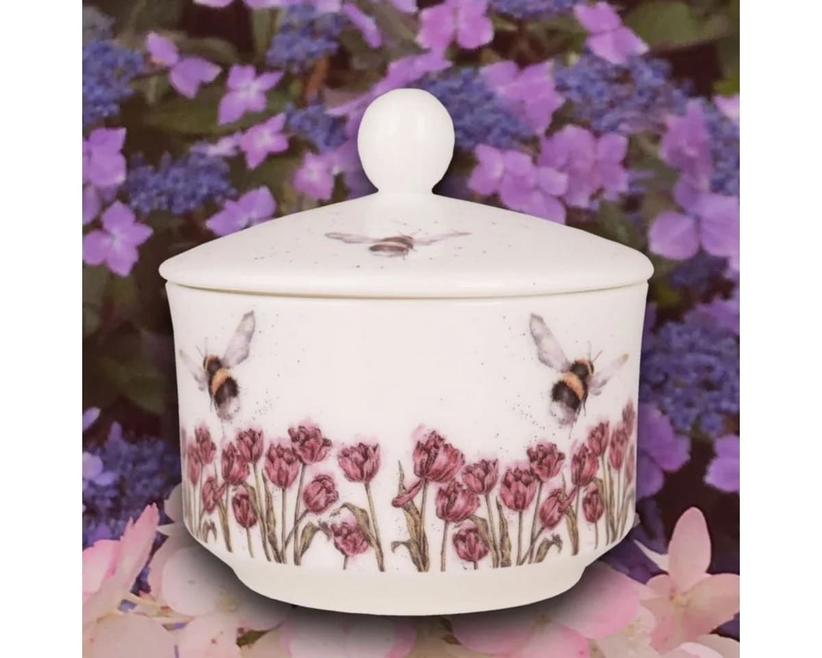 Wrendale Designs Porzellan Zuckerdose mit Deckel Hummel Motiv Weiß - Bild 4