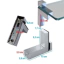 HOOZ Wandregalhalter 2er Set Chrom Silber L-Form Bild 1