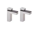 HOOZ Wandregalhalter 2er Set Chrom Silber L-Form Bild 2