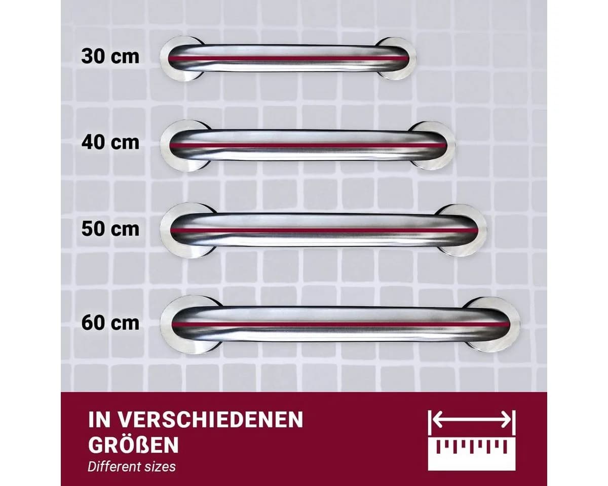 HOOZ Haltegriff Edelstahl silber für Dusche & Badewanne - Bild 3