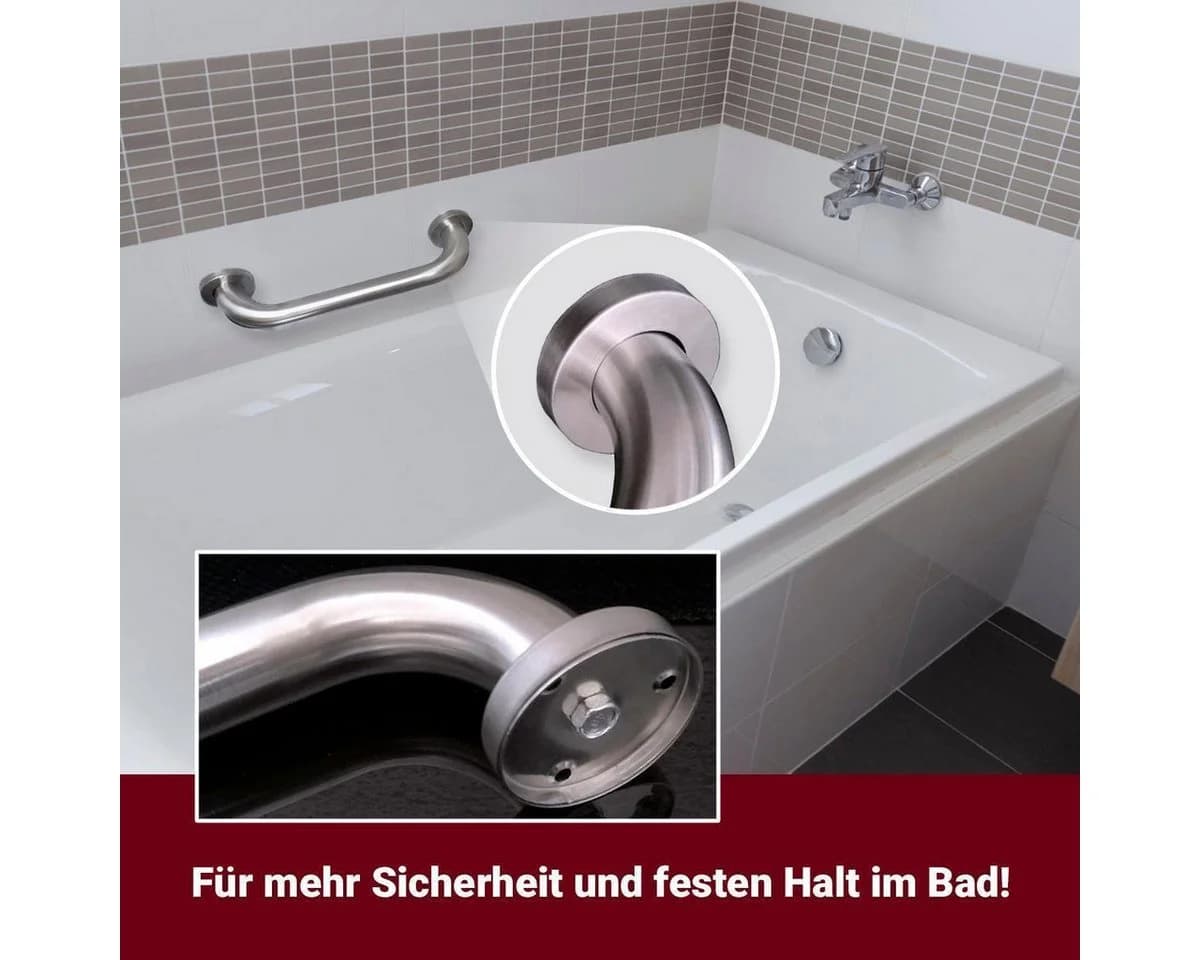 HOOZ Haltegriff Edelstahl silber für Dusche & Badewanne - Bild 4