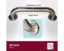 HOOZ Haltegriff Edelstahl silber für Dusche & Badewanne Bild 5