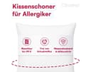 Clinotest Kissenbezug Wasser- und Milbendicht Weiß PU-Bezug waschbar Bild 1