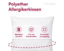 Clinotest Kopfkissen Polykissen Gesteppt Weiß Allergiker 40x60 cm Bild 1