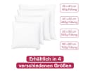 Clinotest Kopfkissen Polykissen Gesteppt Weiß Allergiker 40x60 cm Bild 3
