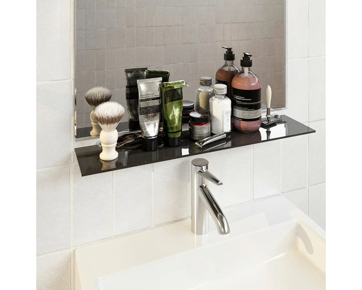 HOOZ Wandregal Glasregal Schwarz ESG-Sicherheitsglas - Bild 3