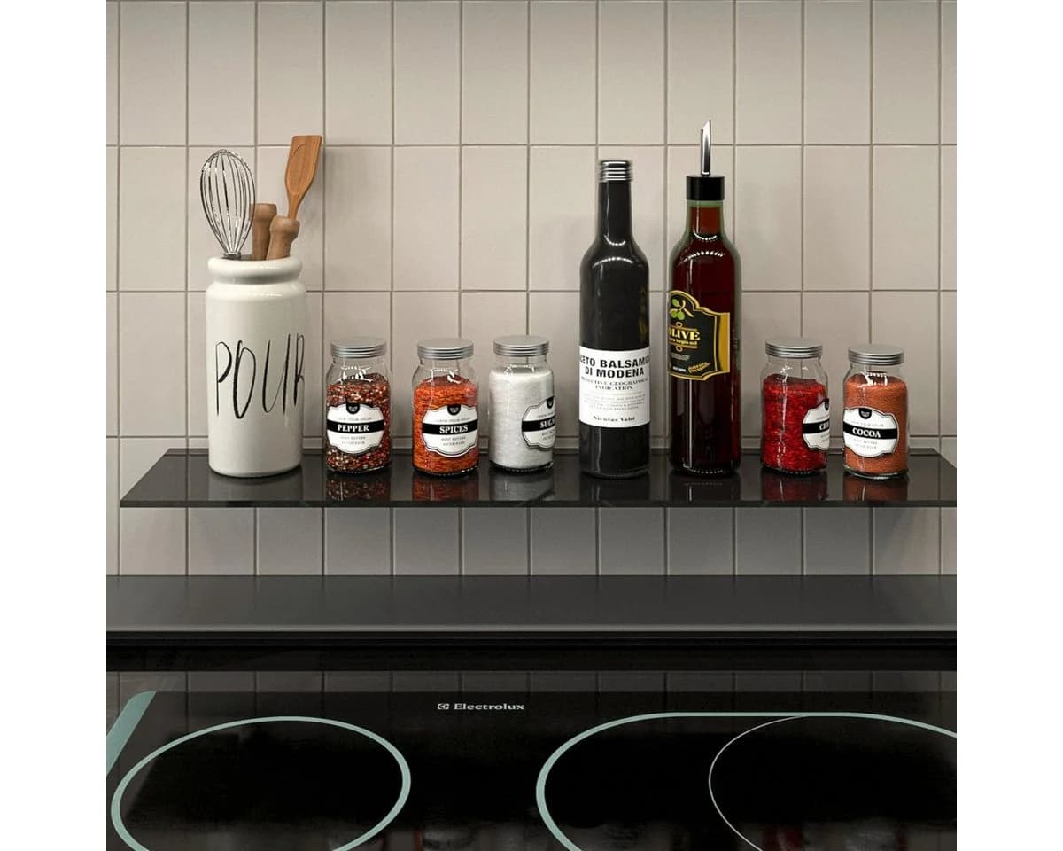 HOOZ Wandregal Glasregal Schwarz ESG-Sicherheitsglas - Bild 5