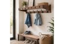 HOOZ Wandgarderobe Bambus Espresso mit 6 Metallhaken Bild 4