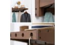 HOOZ Wandgarderobe Bambus Espresso mit 6 Metallhaken Bild 5