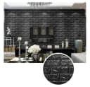 HOOZ Wandpaneel 3D-Ziegelsteinoptik Schwarz Selbstklebend 5er Set Bild 1
