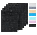 HOOZ Wandpaneel 3D-Ziegelsteinoptik Schwarz Selbstklebend 5er Set Bild 2