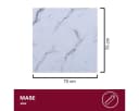 HOOZ Tischplatte aus Glas 70x70 cm Weiß ESG-Sicherheitsglas mit Facettenschliff Bild 1
