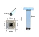HOOZ Möbelfuß Set 4er weiß 8cm höhenverstellbar lackiertes Metall Bild 1