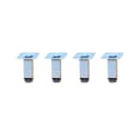 HOOZ Möbelfuß Set 4er weiß 8cm höhenverstellbar lackiertes Metall Bild 2