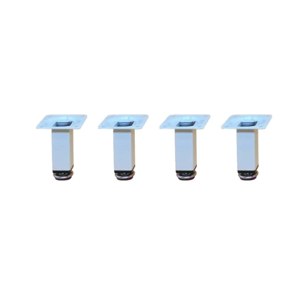 HOOZ Möbelfuß Set 4er weiß 8cm höhenverstellbar lackiertes Metall - Bild 2