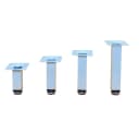 HOOZ Möbelfuß Set 4er weiß 8cm höhenverstellbar lackiertes Metall Bild 5