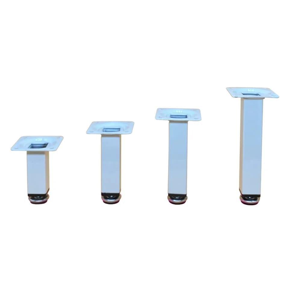 HOOZ Möbelfuß Set 4er weiß 8cm höhenverstellbar lackiertes Metall - Bild 5