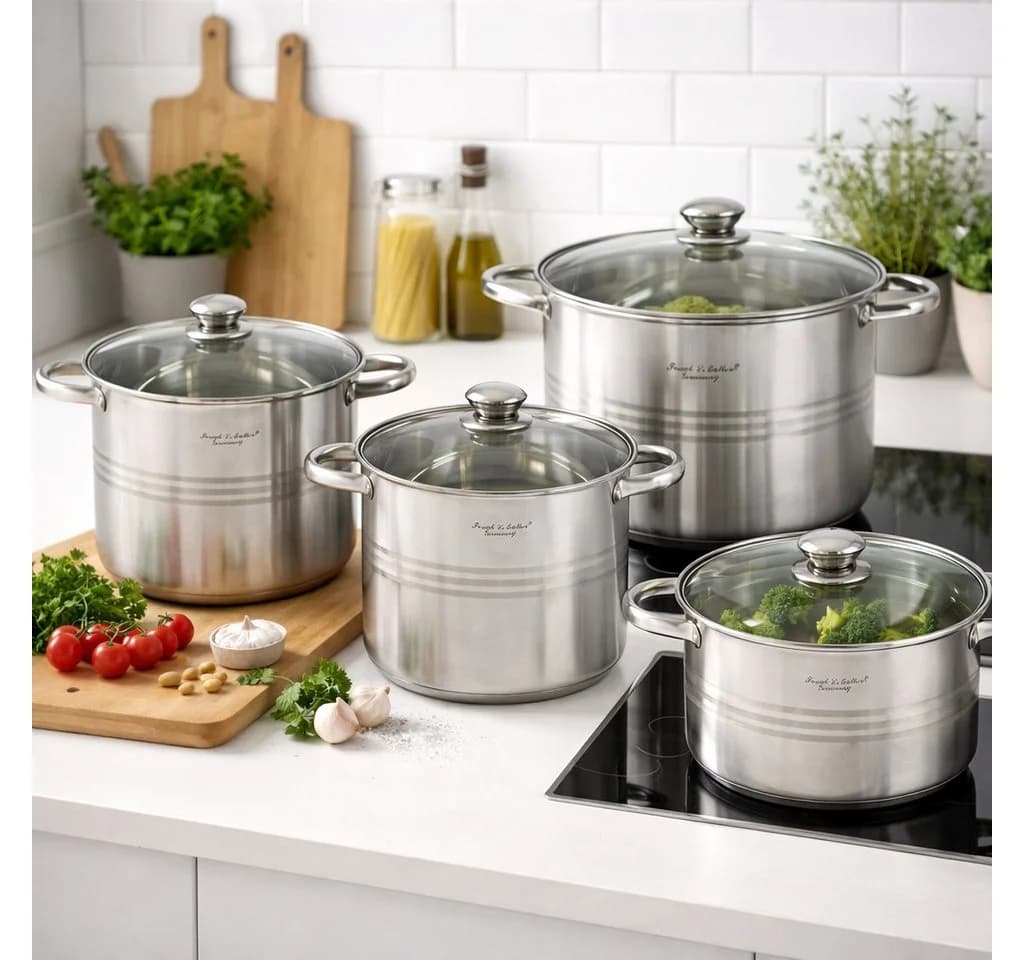HOOZ Universalkochtopf Edelstahl 28 cm 13,5 L mit Glasdeckel - Bild 3