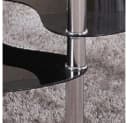 HOOZ Couchtisch Schwarz Glas mit Ablage Chrom-Gestell Bild 5