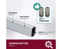 HOOZ Kleiderstange Silber mit Halterung - 50 cm Metall Bild 1