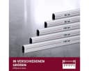 HOOZ Kleiderstange Silber mit Halterung - 50 cm Metall Bild 3