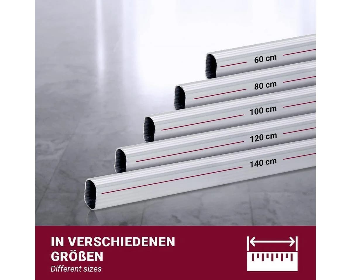 HOOZ Kleiderstange Silber mit Halterung - 50 cm Metall - Bild 3