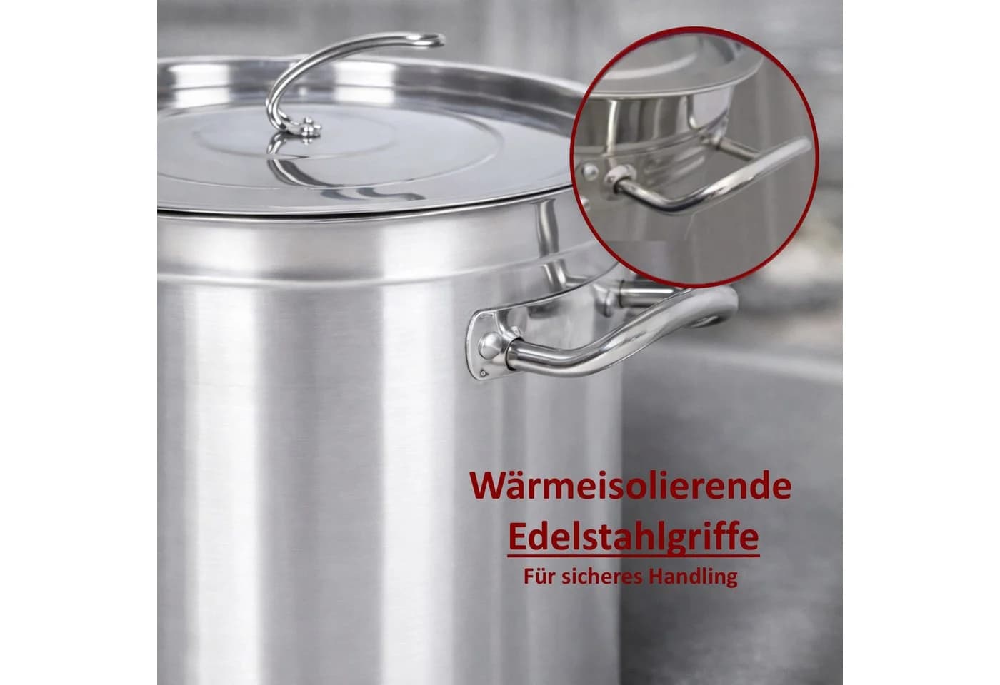 HOOZ Suppentopf Edelstahl 15L Induktion mit Deckel - Bild 4
