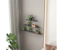 HOOZ Wandregal Glas Grauglas Schwebend mit Halterung Bild 3