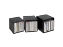 Cubix CD-Boxen Schwarz 3-tlg. Aufbewahrungsboxen Holz Bild 5