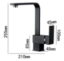 HAC24 Küchenarmatur Schwarz 360° Schwenkbar Einhandmischer Bild 3