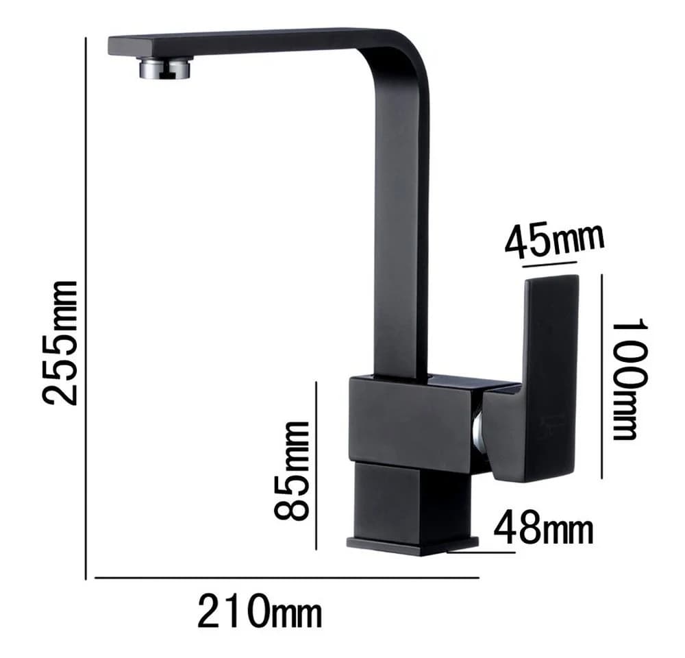 HAC24 Küchenarmatur Schwarz 360° Schwenkbar Einhandmischer - Bild 3