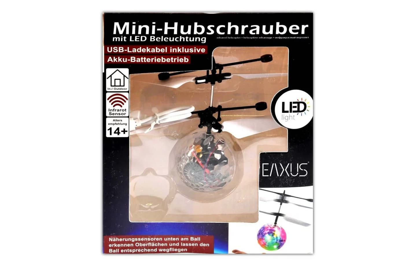 EAXUS Spielzeug-Hubschrauber Infrarot LED Fliegender Heliball - Bild 3