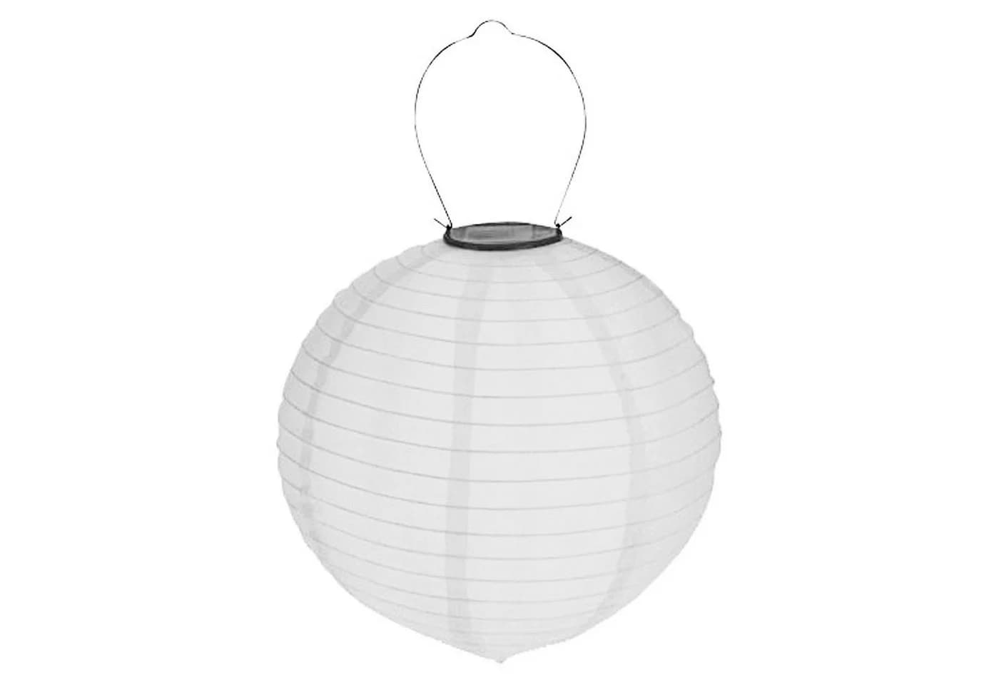 HAC24 LED Solar Laterne Weiss Kugelform mit Haken