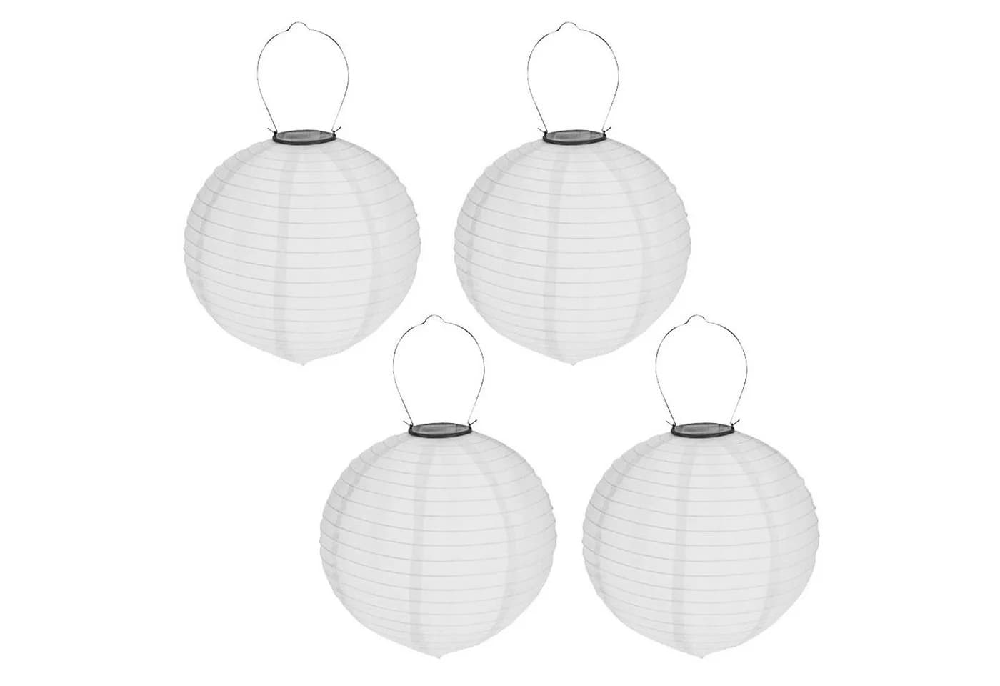 HAC24 LED Solar Laterne Weiss Kugelform mit Haken - Bild 2