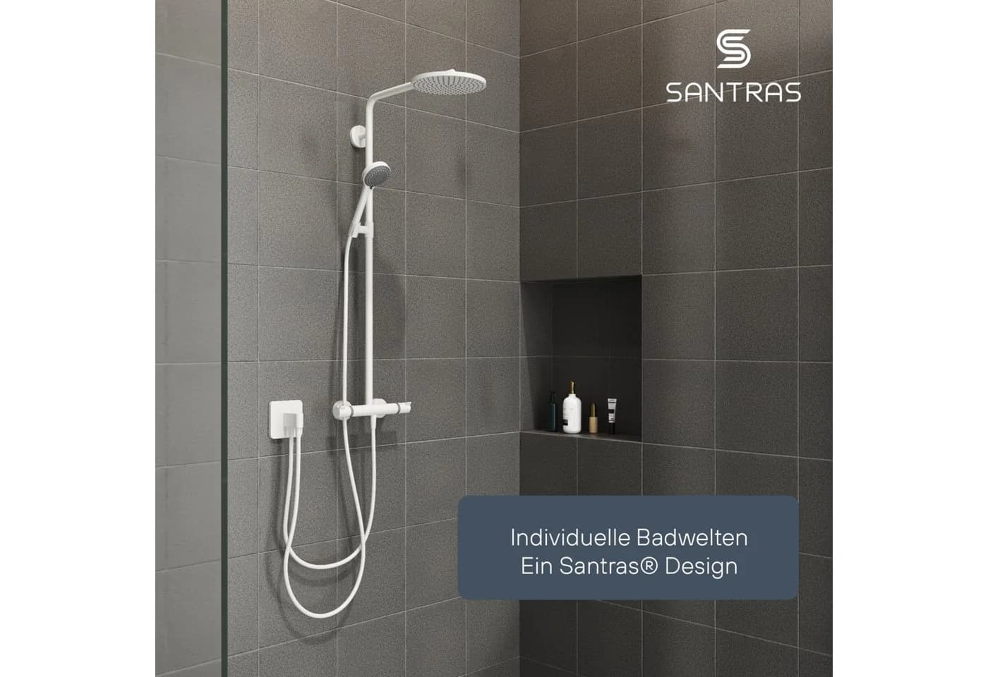 Santras Brauseschlauch Duschschlauch Kunststoff Weiß - Bild 3