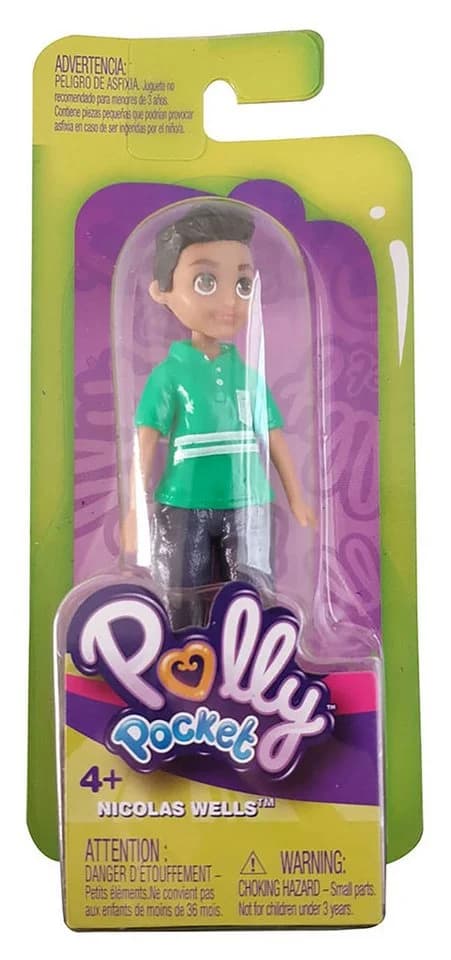 Polly Pocket Mini-Puppe Nicolas Wells mit blauem Outfit