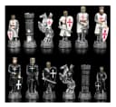 Figuren Shop GmbH Schachfiguren Set Kreuzritter Schwarz Weiß Kunststein Bild 2