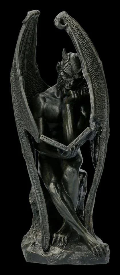 Figuren Shop GmbH Lucifer Figur Gothic Deko Kunststein 19 cm