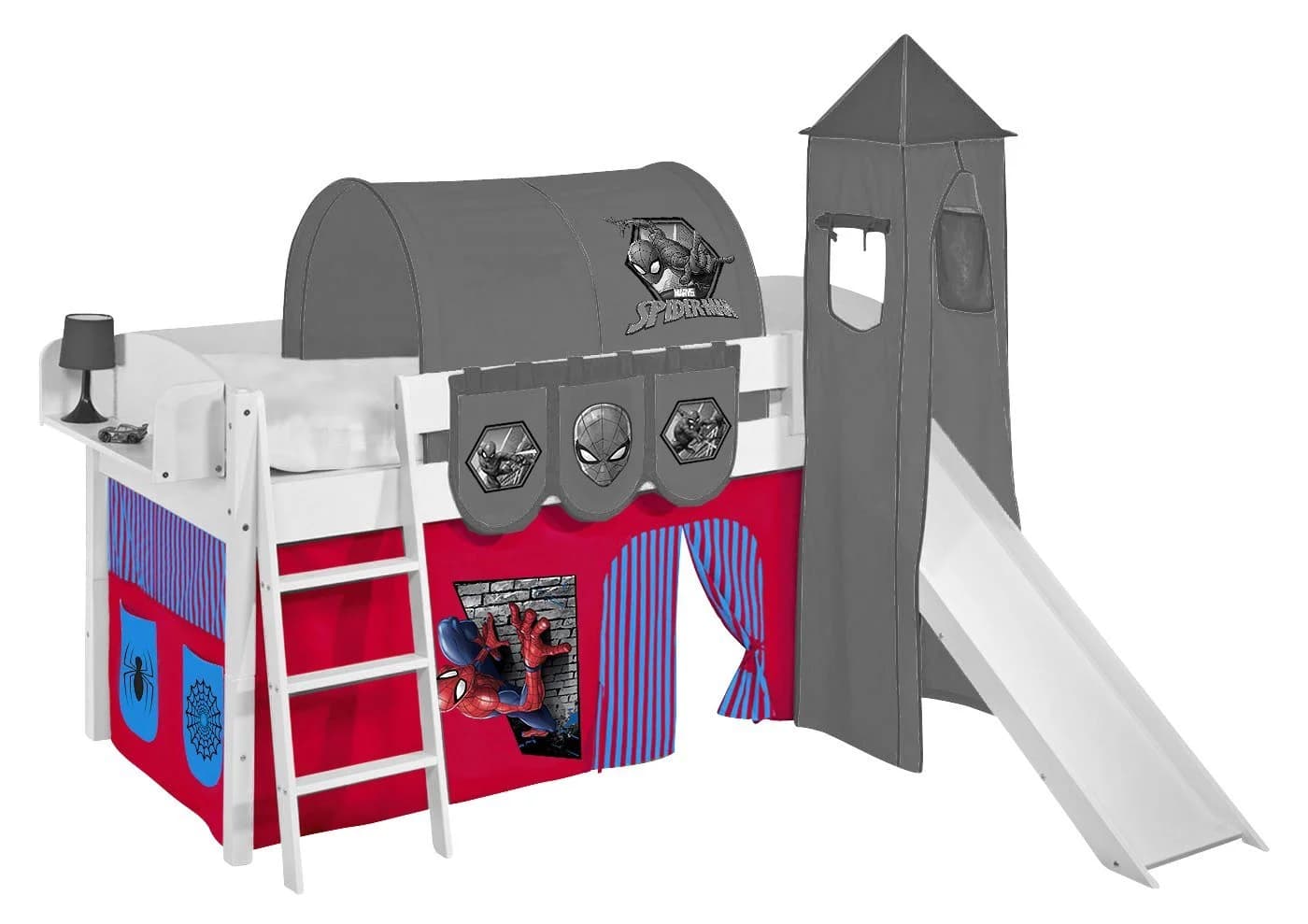 Lilokids Bettvorhang SPIDERMAN Blau/Rot für Hochbett und Etagenbett