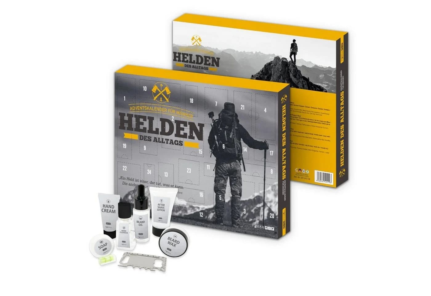 Adventskalender 'Helden des Alltags' mit Pflegeprodukten