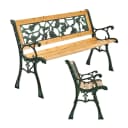 Juskys Gartenbank Venezia 2-Sitzer mit Rosenranken-Muster Bild 1