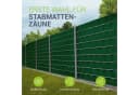 Juskys PVC Sichtschutzstreifen 4er Set Grün für Doppelstabmatten Zaun Bild 1