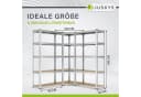 Juskys 3er Schwerlastregal Set Silber Metall MDF Bild 2