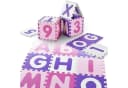 Juskys Puzzlematte Juna EVA Schaumstoff Rosa Lila Weiß Bild 2